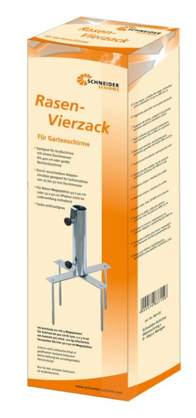 Schneider Rasen-Vierzack klappbar für Mast Ø 25-38mm Schirme bis 300cm